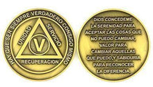 Load image into Gallery viewer, Spanish AA Anniversary Medallion
